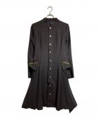 NEMETHネメス）の古着「ティアードデザインワンピースコート」｜ブラウン