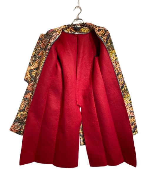 COMME des GARCONS HOMME PLUS（コムデギャルソンオムプリュス）COMME des GARCONS HOMME PLUS (コムデギャルソンオムプリュス) グラフィックレオパードコート レッド×ブラック サイズ:Sの古着・服飾アイテム