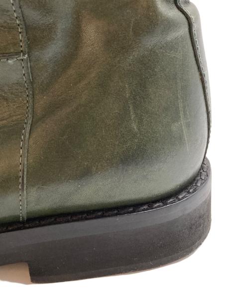 ANN DEMEULEMEESTER（アンドゥムルメステール）ANN DEMEULEMEESTER (アンドゥムルメステール) サイドジップブーツ グリーン サイズ:42の古着・服飾アイテム