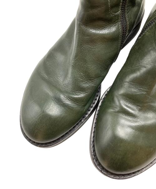 ANN DEMEULEMEESTER（アンドゥムルメステール）ANN DEMEULEMEESTER (アンドゥムルメステール) サイドジップブーツ グリーン サイズ:42の古着・服飾アイテム