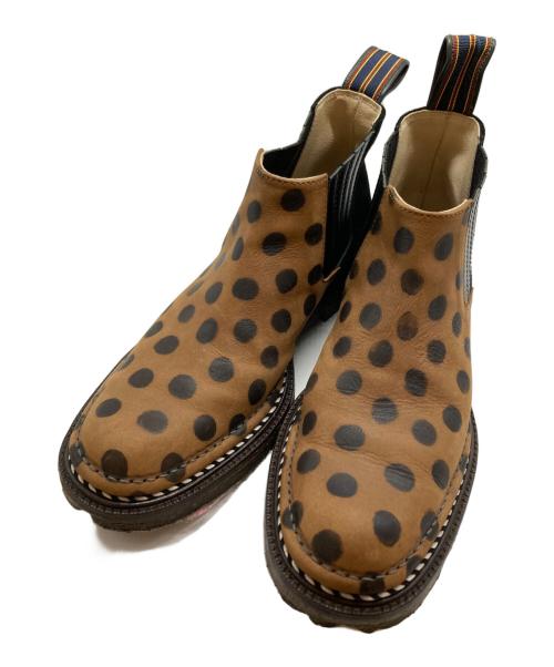 JUCO.（ジュコ）JUCO. (ジュコ) レザードットブーツ ブラウン×ブラック サイズ:25.5㎝の古着・服飾アイテム