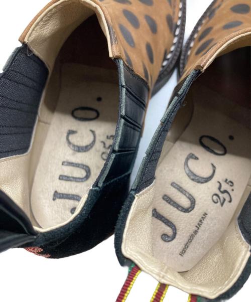 JUCO.（ジュコ）JUCO. (ジュコ) レザードットブーツ ブラウン×ブラック サイズ:25.5㎝の古着・服飾アイテム