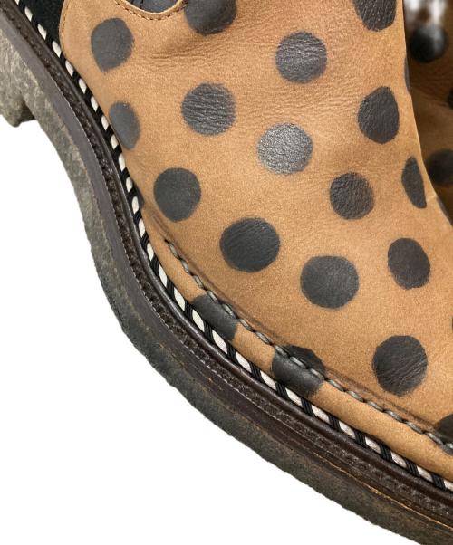 JUCO.（ジュコ）JUCO. (ジュコ) レザードットブーツ ブラウン×ブラック サイズ:25.5㎝の古着・服飾アイテム