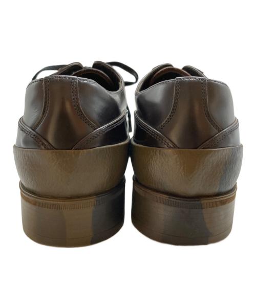 PRADA（プラダ）PRADA (プラダ) カモ柄バイカラーラバーソール レザーシューズ ブラウン×カーキ サイズ:6の古着・服飾アイテム