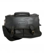 Barbourバブアー）の古着「レザー2WAYバッグ」｜ブラック