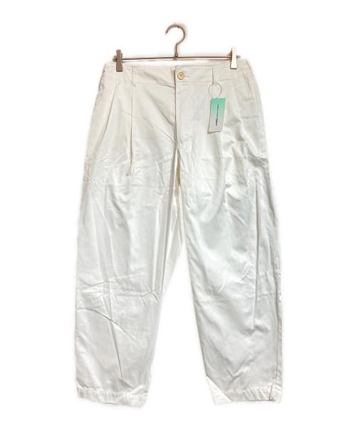 COMME des GARCONS SHIRT（コムデギャルソンシャツ）COMME des GARCONS SHIRT (コムデギャルソンシャツ) 2タックテーパードパンツ ホワイト サイズ:Sの古着・服飾アイテム