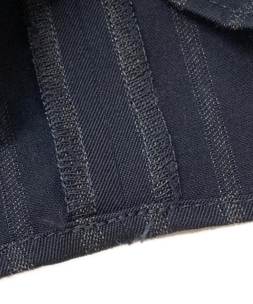 BACCA（バッカ）BACCA (バッカ) BACCA ストライプギャバ ラップロングスカート ネイビー サイズ:36の古着・服飾アイテム