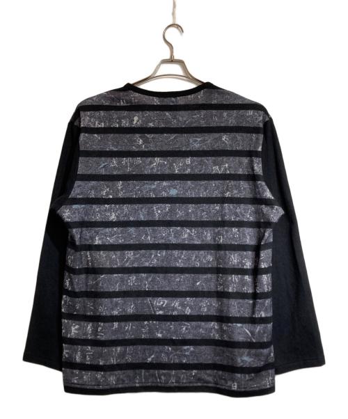 BLACK Scandal Yohji Yamamoto（ブラックスキャンダルヨウジヤマモト）BLACK Scandal Yohji Yamamoto (ブラックスキャンダルヨウジヤマモト) wool Border Cut and sew ブラック サイズ:3の古着・服飾アイテム