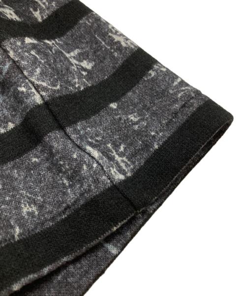 BLACK Scandal Yohji Yamamoto（ブラックスキャンダルヨウジヤマモト）BLACK Scandal Yohji Yamamoto (ブラックスキャンダルヨウジヤマモト) wool Border Cut and sew ブラック サイズ:3の古着・服飾アイテム