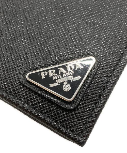 PRADA（プラダ）PRADA (プラダ) サフィアーノ二つ折り財布 ブラックの古着・服飾アイテム