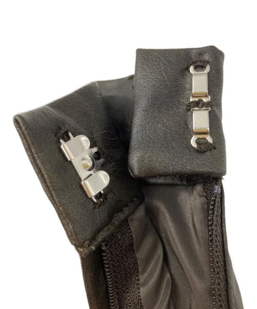 gajess（ガジェス）gajess (ガジェス) Giselle Leather Skirt ブラウン サイズ:38の古着・服飾アイテム