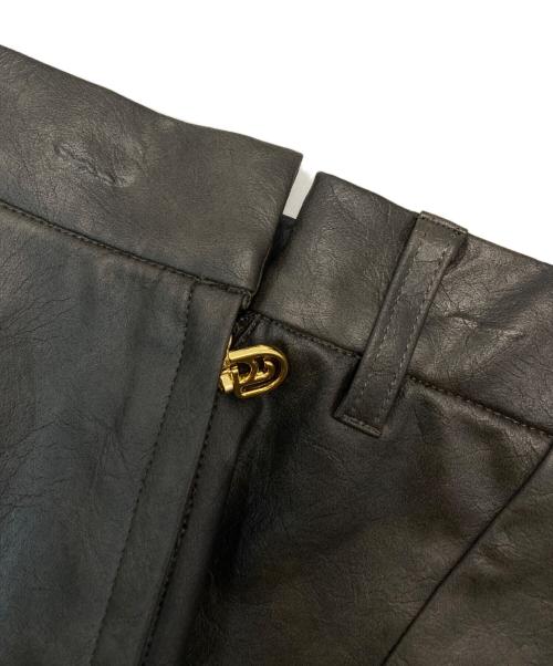 gajess（ガジェス）gajess (ガジェス) Giselle Leather Skirt ブラウン サイズ:38の古着・服飾アイテム