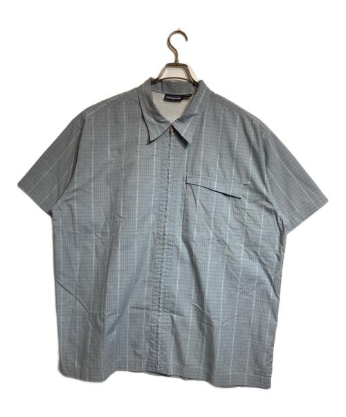 Patagonia rhythm（パタゴニア）Patagonia rhythm (パタゴニア) ジップアップシャツ ブルー サイズ:XLの古着・服飾アイテム