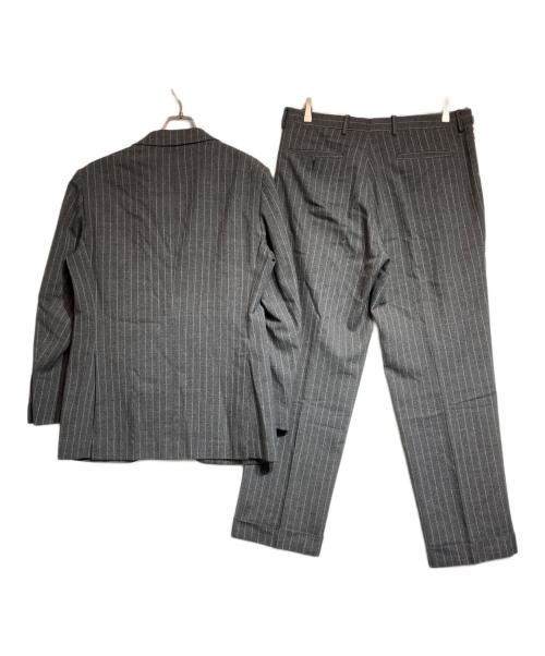 SHIPS（シップス）SHIPS (シップス) CARUSO (カルーゾ) ワイドラペル チョークストライプ スーツ グレー サイズ:48の古着・服飾アイテム
