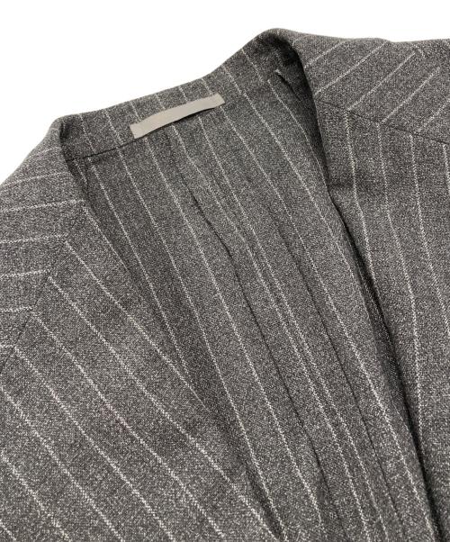 SHIPS（シップス）SHIPS (シップス) CARUSO (カルーゾ) ワイドラペル チョークストライプ スーツ グレー サイズ:48の古着・服飾アイテム