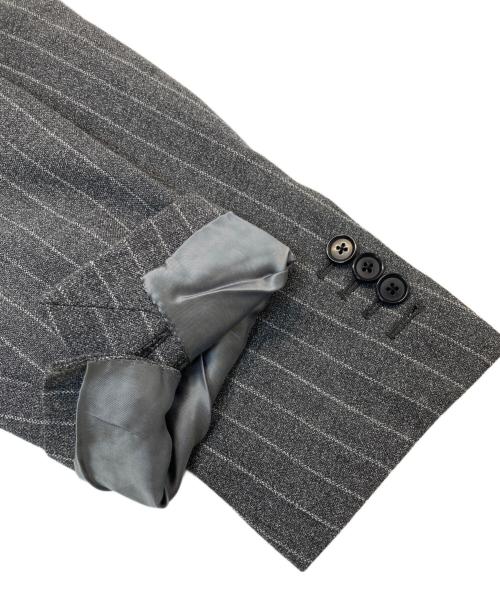 SHIPS（シップス）SHIPS (シップス) CARUSO (カルーゾ) ワイドラペル チョークストライプ スーツ グレー サイズ:48の古着・服飾アイテム