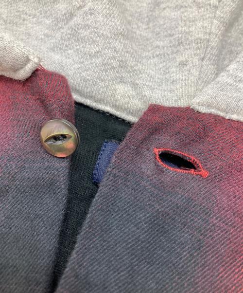 JohnUNDERCOVER（ジョンアンダーカバー）JohnUNDERCOVER (ジョンアンダーカバー) フーデットシャツ レッド サイズ:3の古着・服飾アイテム