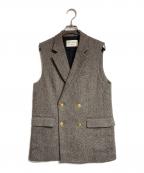 MACPHEEマカフィー）の古着「シルクミックスツイード ダブルブレストジレ」｜グレー