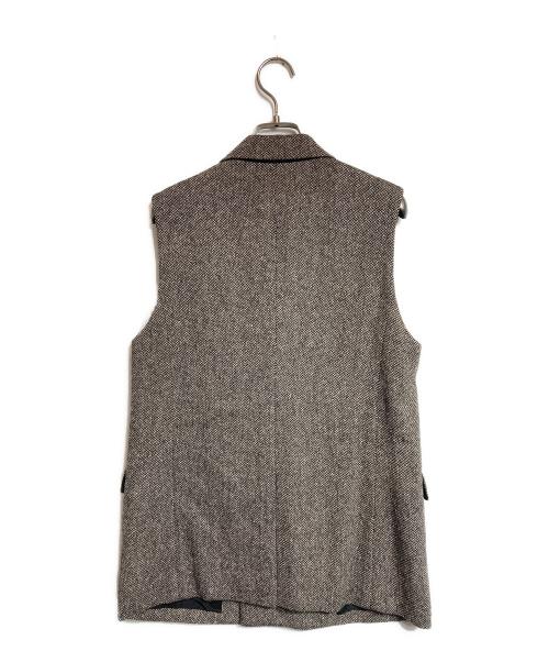 MACPHEE（マカフィー）MACPHEE (マカフィー) シルクミックスツイード ダブルブレストジレ グレー サイズ:36の古着・服飾アイテム