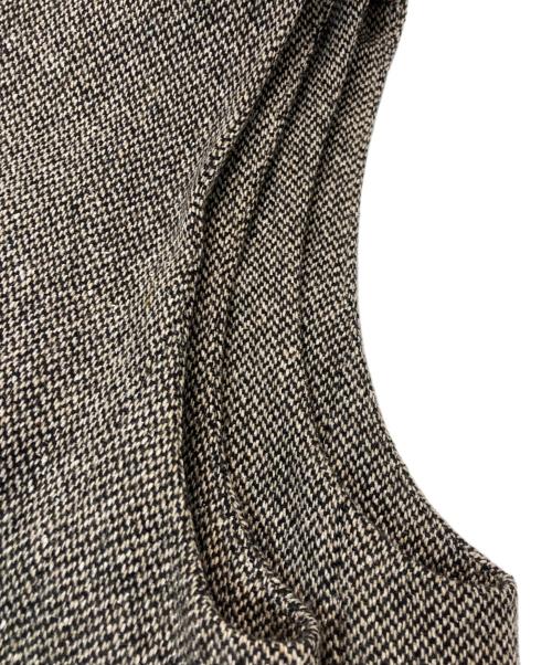 MACPHEE（マカフィー）MACPHEE (マカフィー) シルクミックスツイード ダブルブレストジレ グレー サイズ:36の古着・服飾アイテム