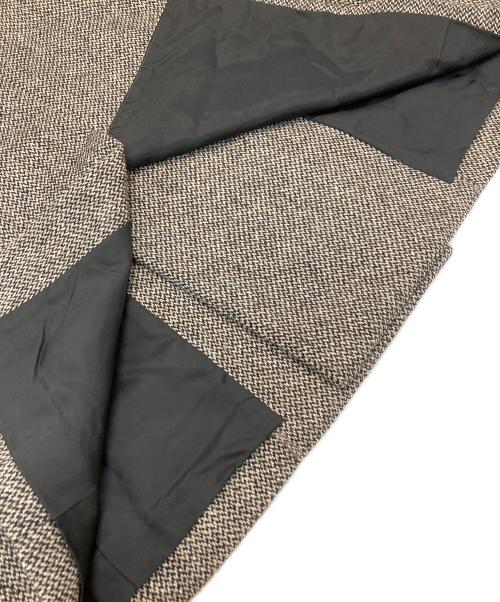 MACPHEE（マカフィー）MACPHEE (マカフィー) シルクミックスツイード ダブルブレストジレ グレー サイズ:36の古着・服飾アイテム