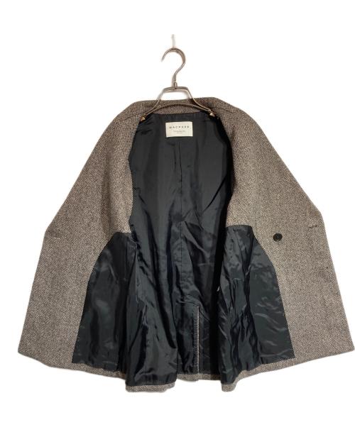 MACPHEE（マカフィー）MACPHEE (マカフィー) シルクミックスツイード ダブルブレストジレ グレー サイズ:36の古着・服飾アイテム