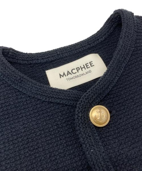 MACPHEE（マカフィー）MACPHEE (マカフィー) モスライクステッチ クルーネックジャケット ネイビー サイズ:Sの古着・服飾アイテム