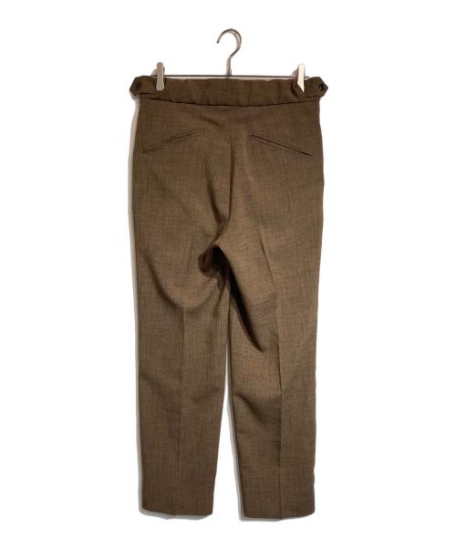 Needles（ニードルズ）Needles (ニードルズ) Tucked Side Tab Trouser-Poly Chambray ブラウン サイズ:Sの古着・服飾アイテム