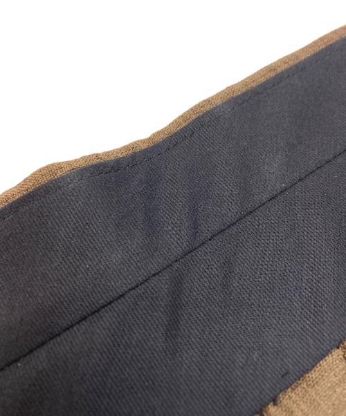 Needles（ニードルズ）Needles (ニードルズ) Tucked Side Tab Trouser-Poly Chambray ブラウン サイズ:Sの古着・服飾アイテム