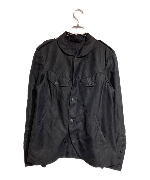 Vivienne Westwood man（ヴィヴィアン ウェストウッド マン）Vivienne Westwood man (ヴィヴィアン ウェストウッド マン) シルクリネンジャケット ブラック サイズ:44の古着・服飾アイテム