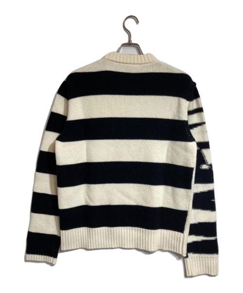 MARNI（マルニ）MARNI (マルニ) ボーダー切替ニット ホワイト×ブラック サイズ:46の古着・服飾アイテム