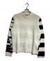 MARNI（マルニ）の古着「ボーダー切替ニット」｜ホワイト×ブラック
