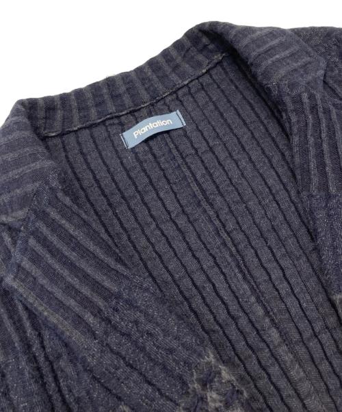 plantation（プランテーション）plantation (プランテーション) S BIZENガンジーWAVEジャケット ネイビー サイズ:XLの古着・服飾アイテム