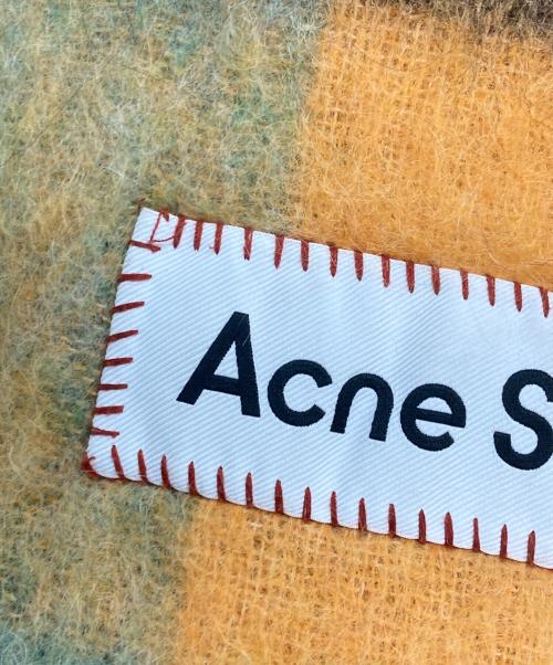 Acne studios（アクネ ストゥディオス）Acne studios (アクネ ストゥディオス) モヘアチェックマフラー マルチカラーの古着・服飾アイテム