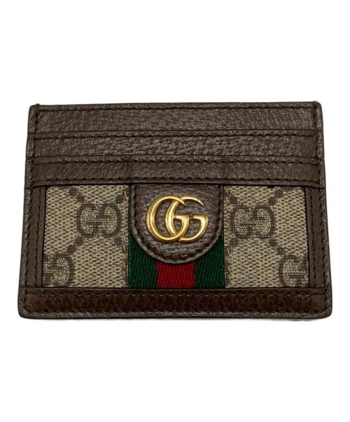 GUCCI（グッチ）GUCCI (グッチ) GGスプリームカードケース ブラックの古着・服飾アイテム