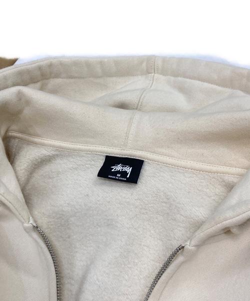 stussy（ステューシー）stussy (ステューシー) ロゴジップアップパーカー ベージュ サイズ:Ⅿの古着・服飾アイテム
