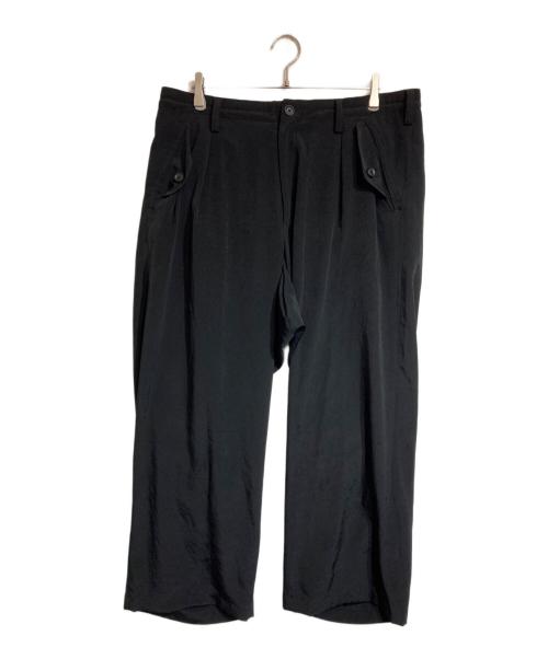 Yohji Yamamoto pour homme（ヨウジヤマモト プールオム）Yohji Yamamoto pour homme (ヨウジヤマモト プールオム) トリアセテートTUCK PANT ブラック サイズ:3の古着・服飾アイテム