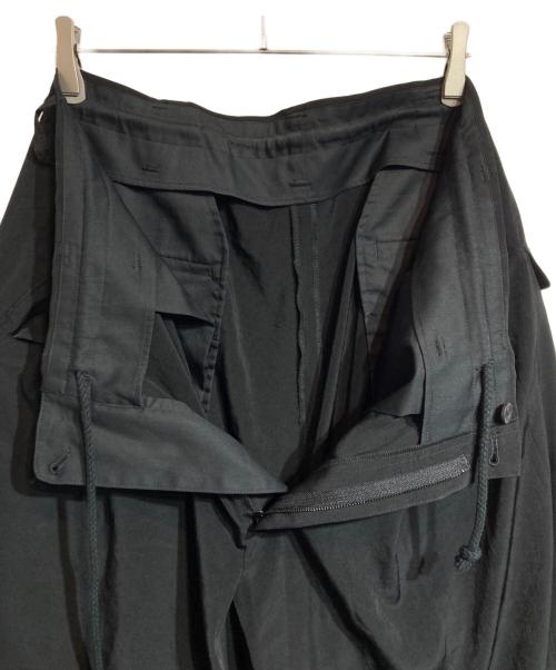 Yohji Yamamoto pour homme（ヨウジヤマモト プールオム）Yohji Yamamoto pour homme (ヨウジヤマモト プールオム) トリアセテートTUCK PANT ブラック サイズ:3の古着・服飾アイテム