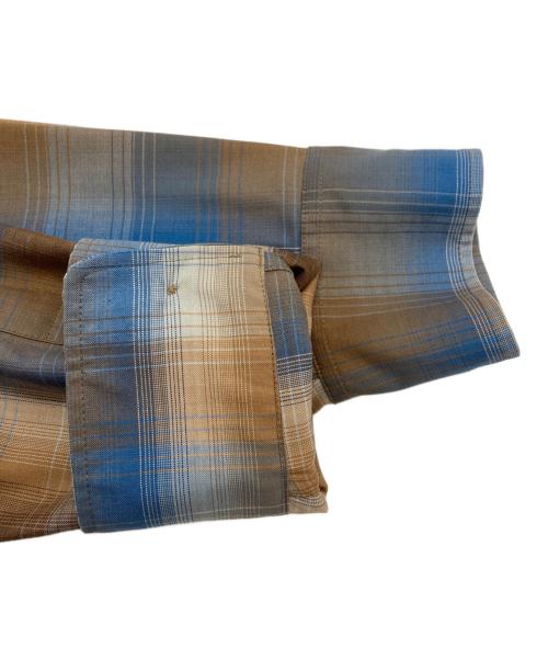 AURALEE（オーラリー）AURALEE (オーラリー) SUPER LIGHT WOOL CHECK SHIRT ブルー サイズ:4の古着・服飾アイテム