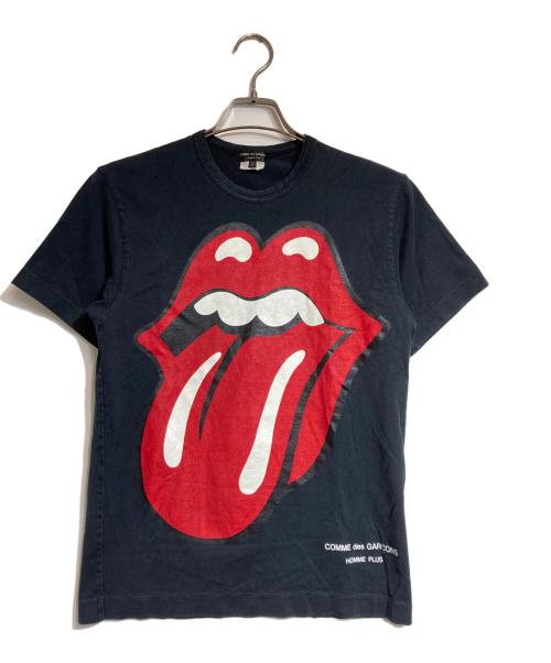 COMME des GARCONS HOMME PLUS（コムデギャルソンオムプリュス）COMME des GARCONS HOMME PLUS (コムデギャルソンオムプリュス) ROLLING STONES (ローリングストーンズ) リップTee ブラック サイズ:Sの古着・服飾アイテム