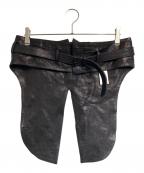 NEIL BARRETTニールバレット）の古着「レザーウエストベルト」｜ブラウン