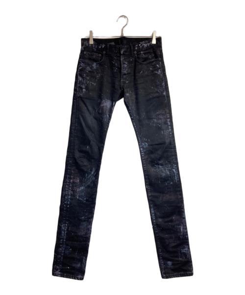 DIOR HOMME（ディオール オム）DIOR HOMME (ディオール オム) ペイントコーティングデニム ブラック サイズ:27の古着・服飾アイテム