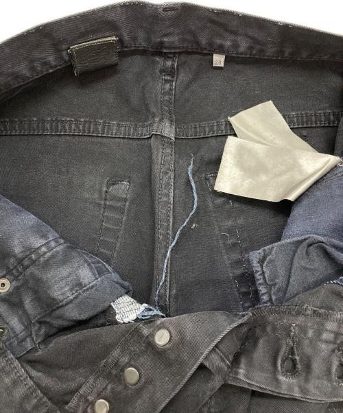 DIOR HOMME（ディオール オム）Dior Homme (ディオール オム) クラッシュリペアデニムパンツ ブラック サイズ:28の古着・服飾アイテム