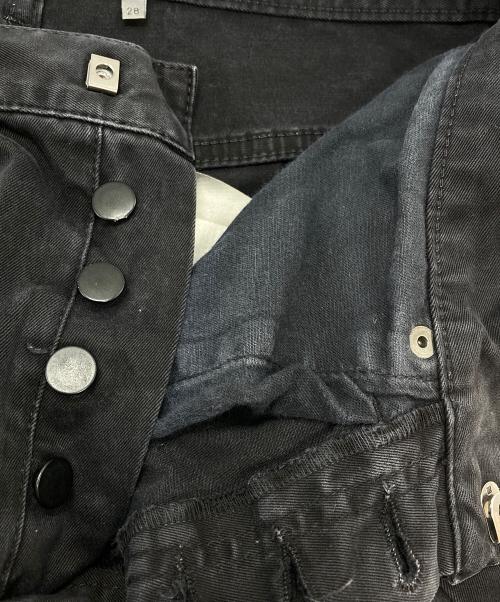 DIOR HOMME（ディオール オム）Dior Homme (ディオール オム) クラッシュリペアデニムパンツ ブラック サイズ:28の古着・服飾アイテム