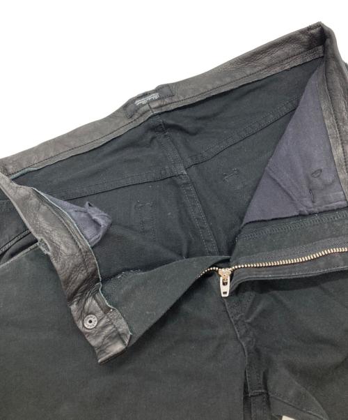 UNDERCOVER（アンダーカバー）UNDERCOVER (アンダーカバー) レザー切り替えスキニーパンツ ブラック サイズ:2の古着・服飾アイテム