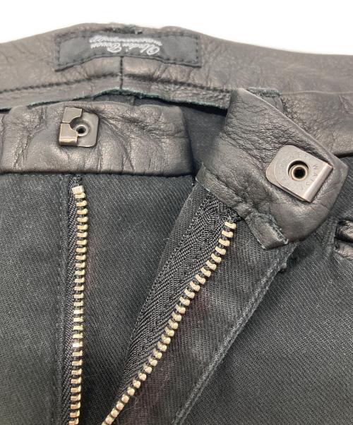 UNDERCOVER（アンダーカバー）UNDERCOVER (アンダーカバー) レザー切り替えスキニーパンツ ブラック サイズ:2の古着・服飾アイテム