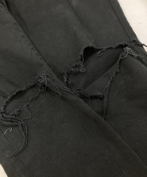 UNDERCOVER（アンダーカバー）UNDERCOVER (アンダーカバー) レザー切り替えスキニーパンツ ブラック サイズ:2の古着・服飾アイテム