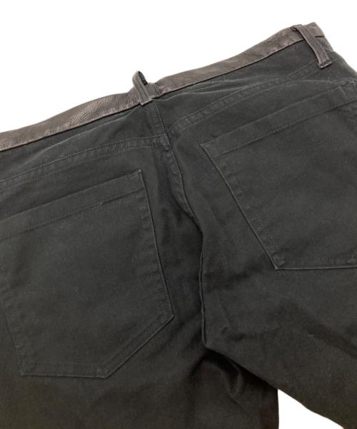 UNDERCOVER（アンダーカバー）UNDERCOVER (アンダーカバー) レザー切り替えスキニーパンツ ブラック サイズ:2の古着・服飾アイテム