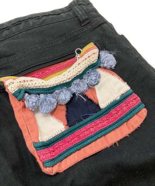 UNDERCOVER（アンダーカバー）UNDERCOVER (アンダーカバー) トライバルポケットデニムパンツ ブラック サイズ:2の古着・服飾アイテム