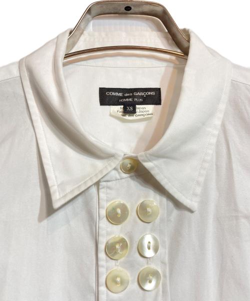 COMME des GARCONS HOMME PLUS（コムデギャルソンオムプリュス）COMME des GARCONS HOMME PLUS (コムデギャルソンオムプリュス) 多重ボタンシャツ ホワイト サイズ:XSの古着・服飾アイテム